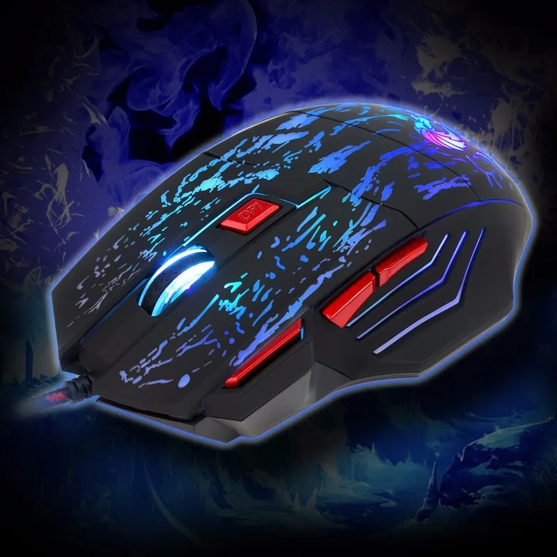 ANENG, 5500 dpi, Проводная игровая мышь, USB, оптическая, с 7 кнопками, светодиодный, Mause, геймер, для ПК, ноутбука, настольного компьютера, игры