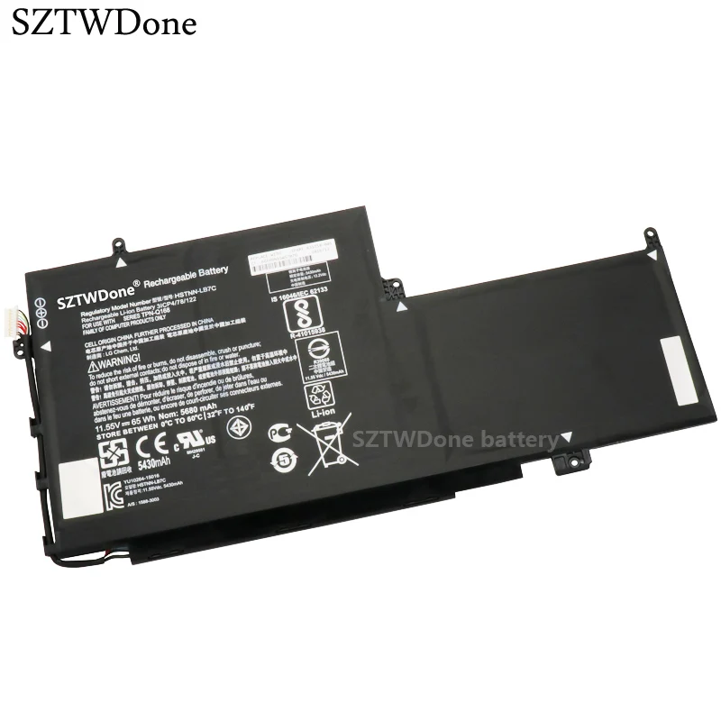 Аккумулятор SZTWDone PG03XL для ноутбука HP Spectre X360 15 15-AP000 Φ 831532-422 831758-005 11 55 в 65 Вт/ч 5430 мАч |