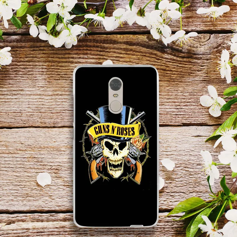 Мягкий силиконовый чехол для телефона из ТПУ Camiseta Guns n Roses с логотипом Xiaomi Redmi Mi Note 2