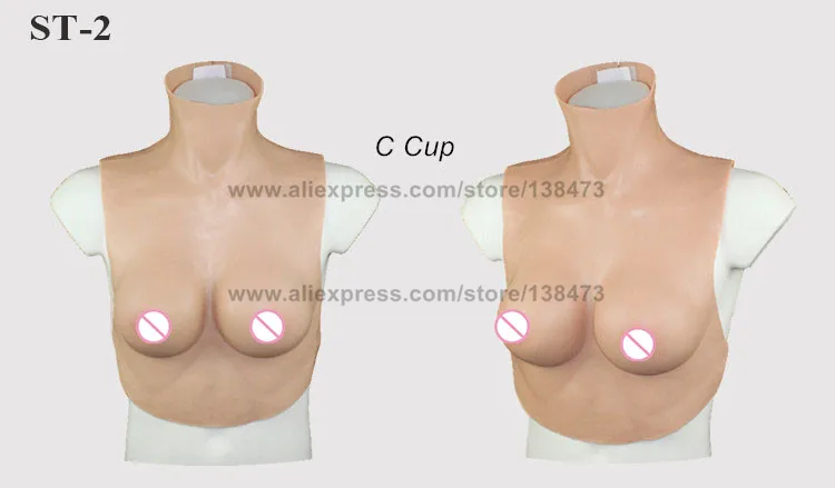 ST 2 C высококачественные силиконовые формы для груди мужчин трансвеститов