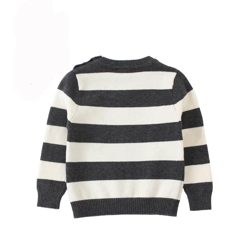 New Autumn Toddlers Boys Sweaters Children Pullover Knitted Baby Kids Bow Pattern Striped Clothes Coats Free Shipping |
