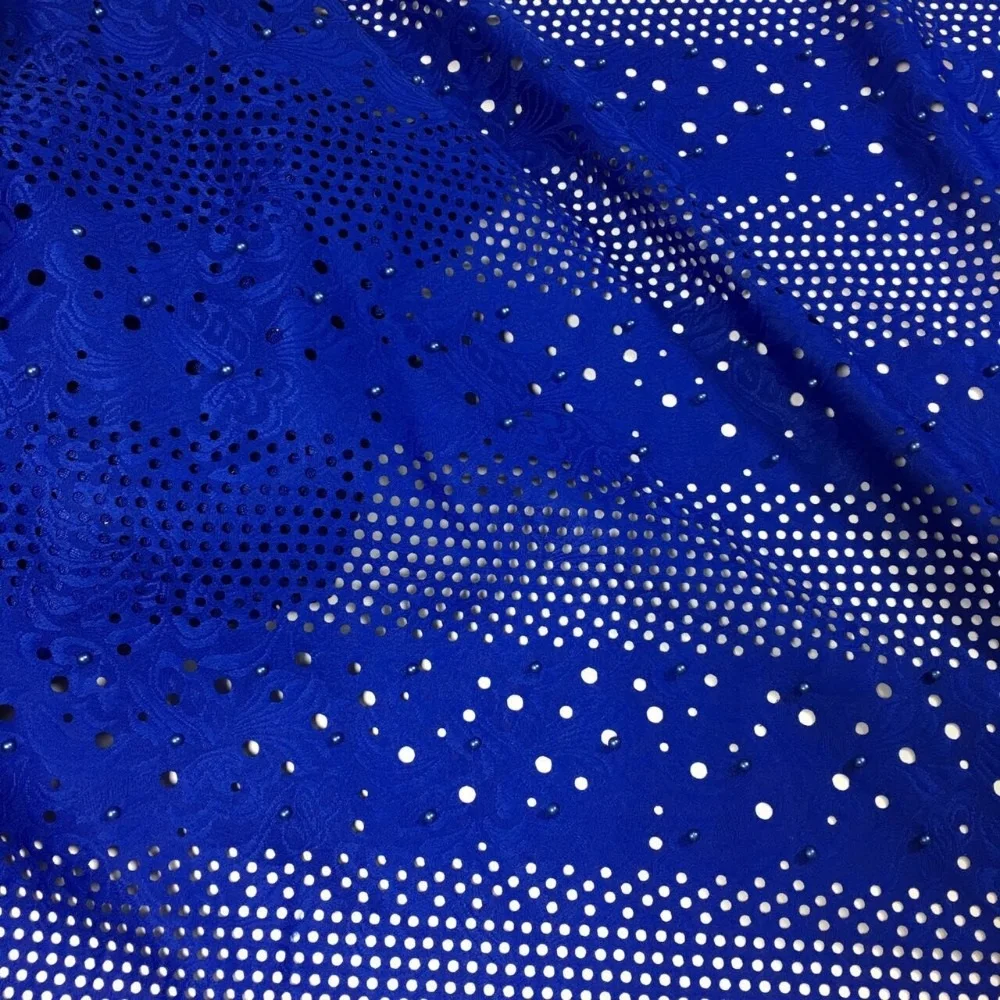 алмазная вышивка Лазерная резка кружевной ткани французского кружева Ткань с