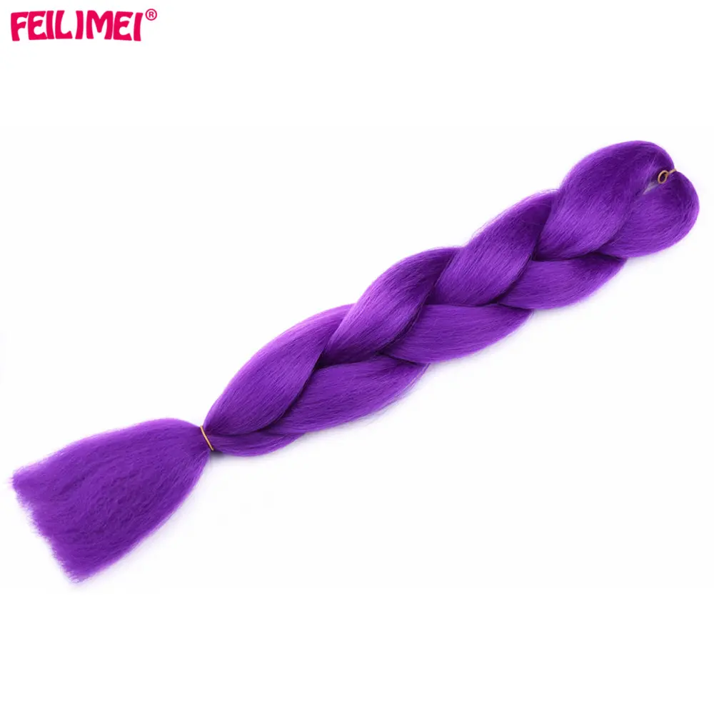 T4/613# Feilimei, три тона, цветные вязанные волосы для наращивания, синтетические, термостойкие, вязанные косички, Омбре, Джамбо, косички для наращивания волос - Цвет: T4/613#