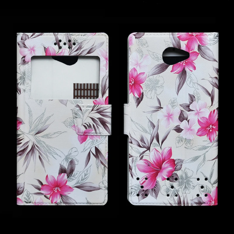 dower me Colorful Flower Flip PU Leather Case Cover For TCL Alcatel Flash Plus 2 5.5&quot Smart Phone | Мобильные телефоны и
