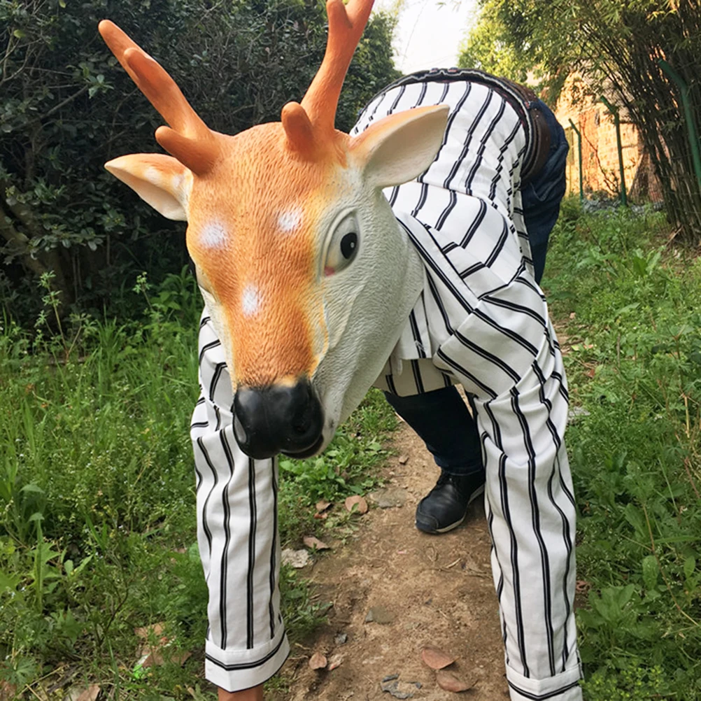 1 шт. маска с головой оленя олень реквизит косплей реквизит для Хэллоуина праздничный костюм