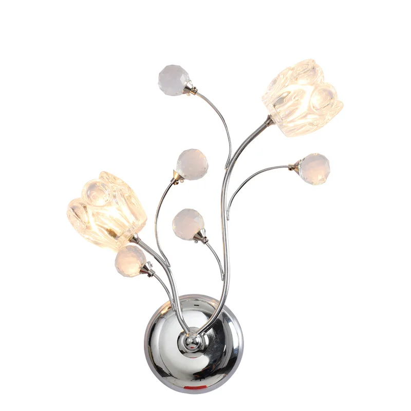 Светодиодная креативная современная простая настенная лампа с кристаллами для