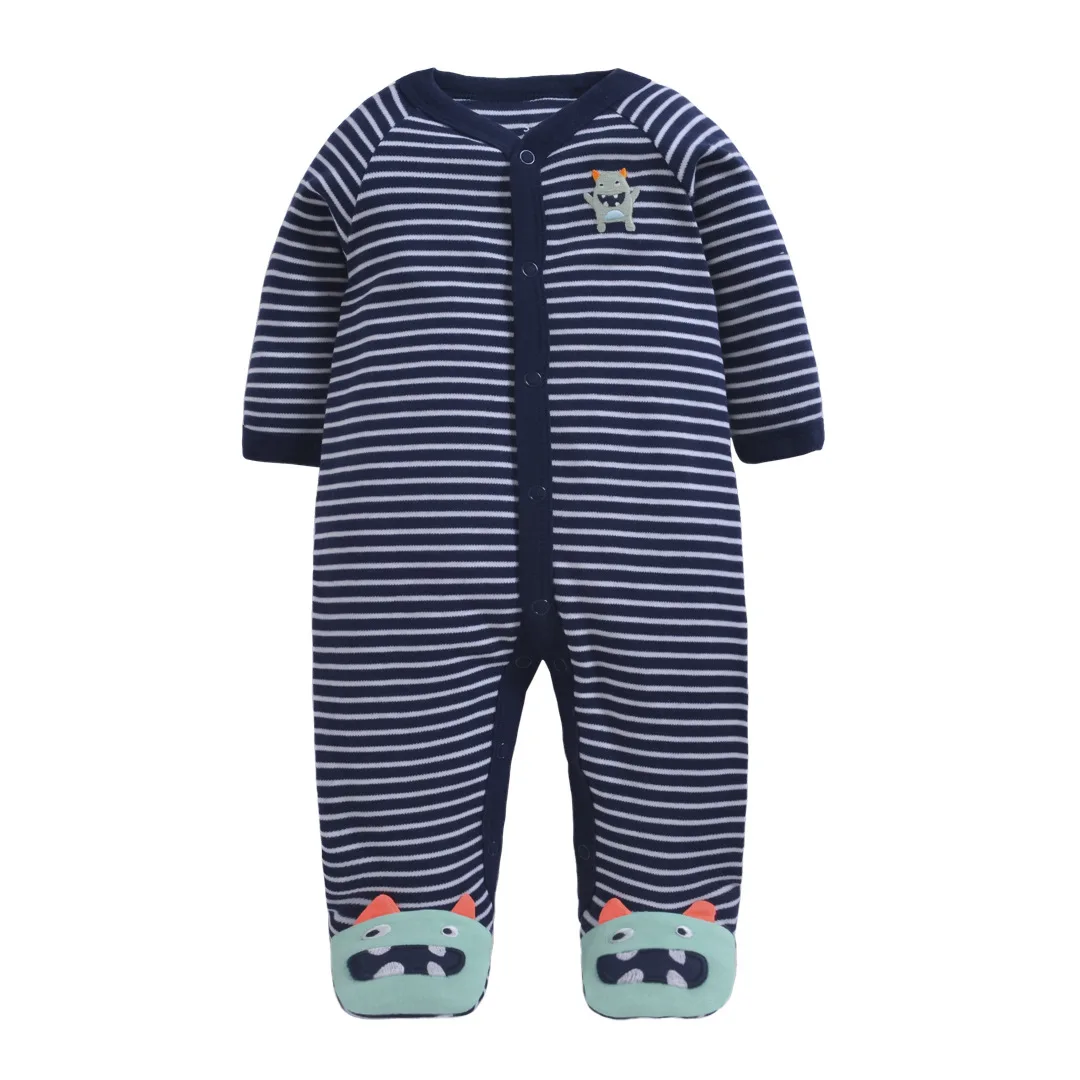 Детский хлопковый комбинезон с длинными рукавами для мальчиков, jumsuit, одежда для маленьких мальчиков от 0 до 3 месяцев зимняя одежда для маленьких девочек, комбинезон