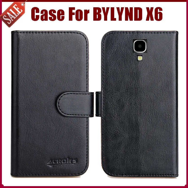 

Hot Sale! BYLYND X6 Case New Arrival 6 Colors High Quality Flip Leather Protective Cover For BYLYND X6 Case Phone Bag
