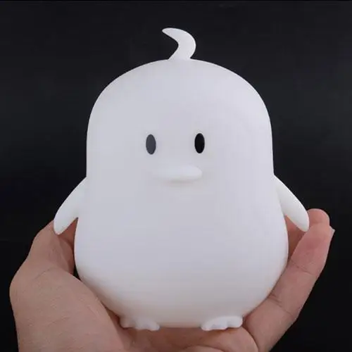 Color change pengui Милый мультяшный силиконовый детский светодиодный ночник в виде совы, детские игрушки, прикроватные ночники, подарки для детей, 8 видов цветов, меняющиеся - Испускаемый цвет: Color change pengui