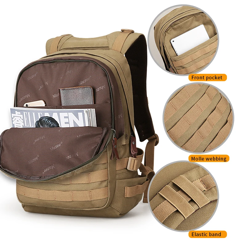 Мужской холщовый рюкзак с USB зарядкой 15 6 дюйма|military assault backpack|tactical backpackassault backpack |
