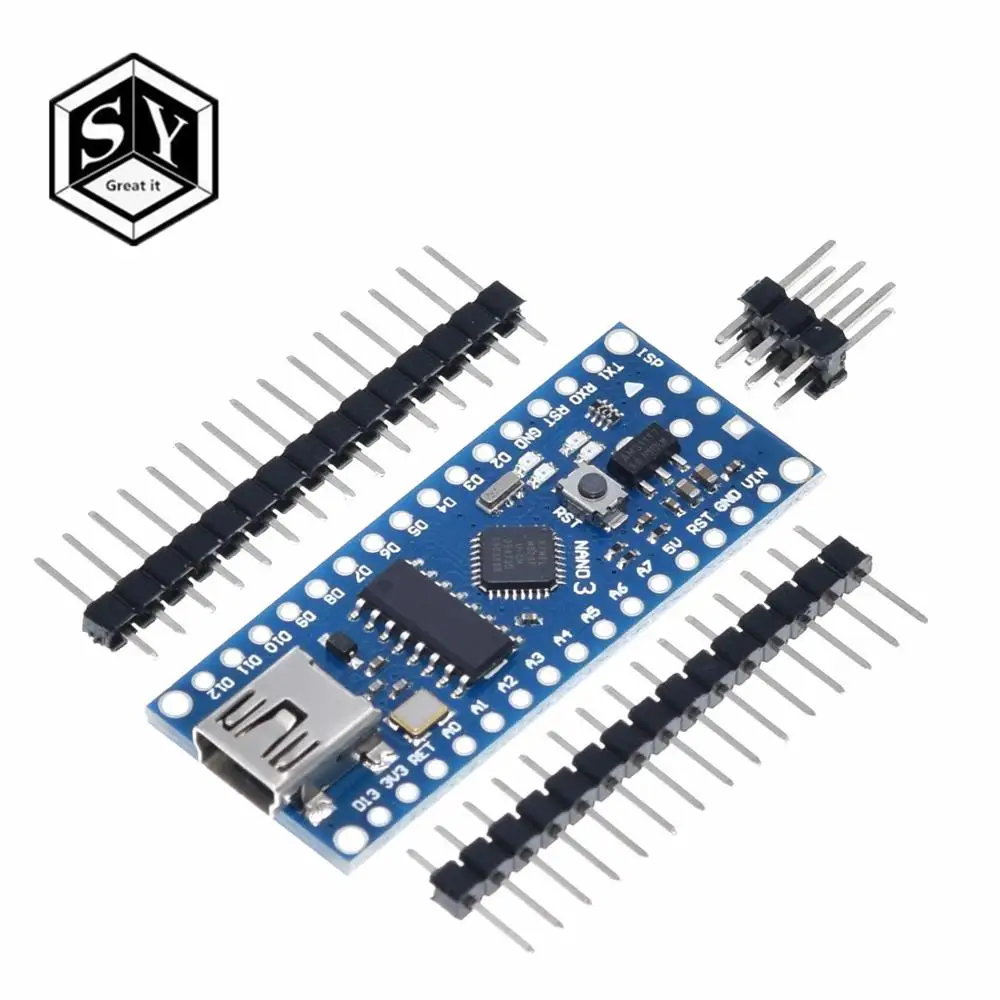 Nano 1 шт. мини USB с Загрузчиком Nano 3,0 контроллер совместимый для arduino CH340 USB драйвер 16 МГц NANO V3.0 Atmega328P