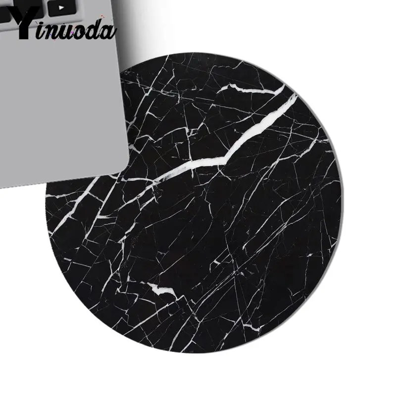 20x20cm Yinuoda ваши собственные коврики черный мраморный мягкий резиновый Профессиональный игровой коврик для мыши для ПК ноутбука - Цвет: 20x20cm
