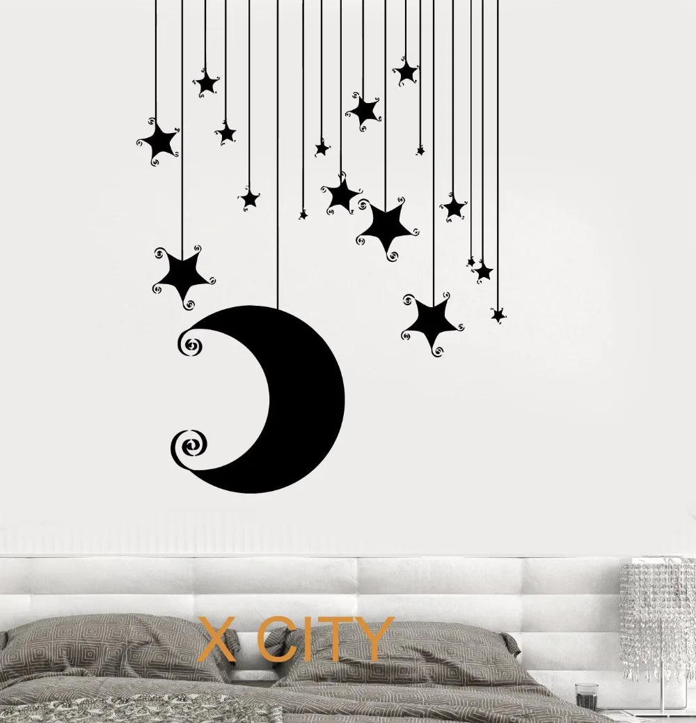 The Moon Star Good Night для детей наклейки детской спальни настенные Стикеры съемная