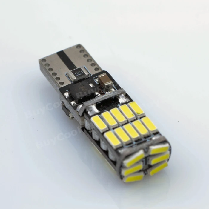 50 шт./лот T10 26 4014SMD LED белый свет автомобиля боковой Клин задний фонарь лампа яркий