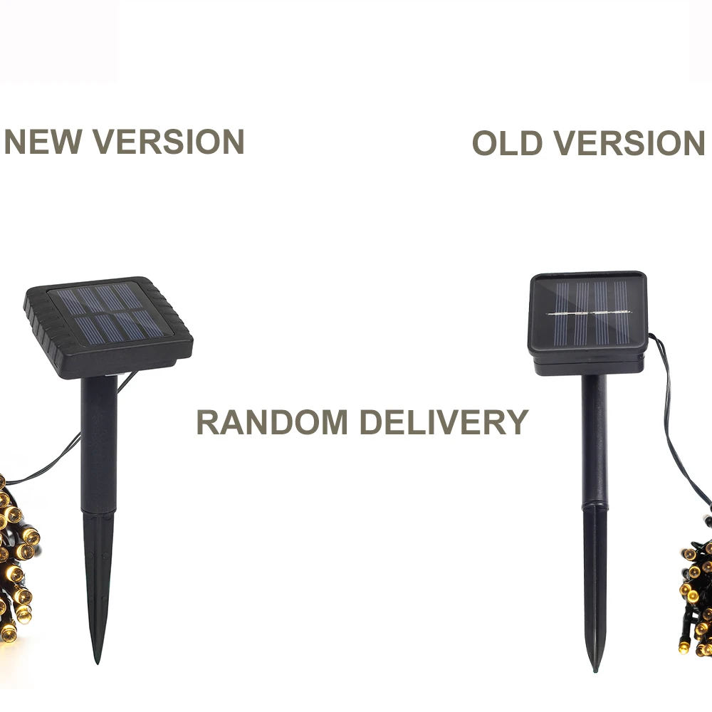 22 м 200LED гирлянда гирлянды солнечные водонепроницаемые разноцветные теплые белые