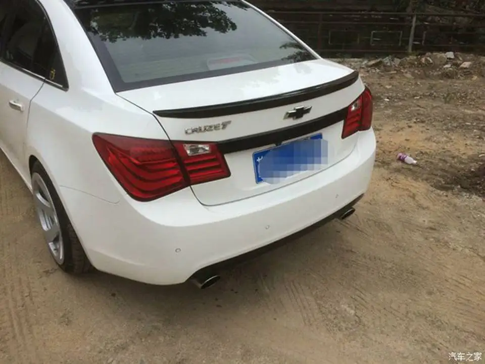 Используется для chevrolet спойлер cruze 2009- cruze спойлер для губ высокое качество ABS Материал заднее крыло автомобиля Цвет задний спойлер - Цвет: Черный