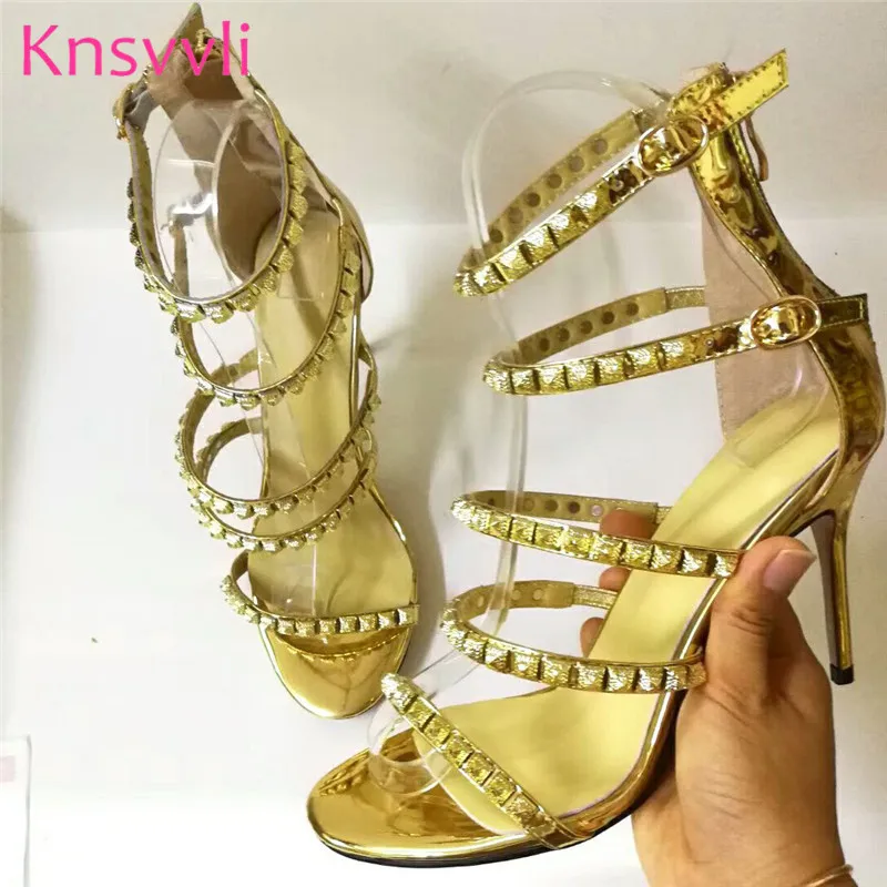 Босоножки женские из лакированной кожи вечерние туфли на высоком каблуке с