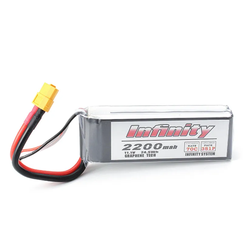 Новейший для Infinity 3 S 11 1 V 2200 mAh 70C 3S1P Graphene LiPo аккумулятор XT60 поддержка 15C повышающая