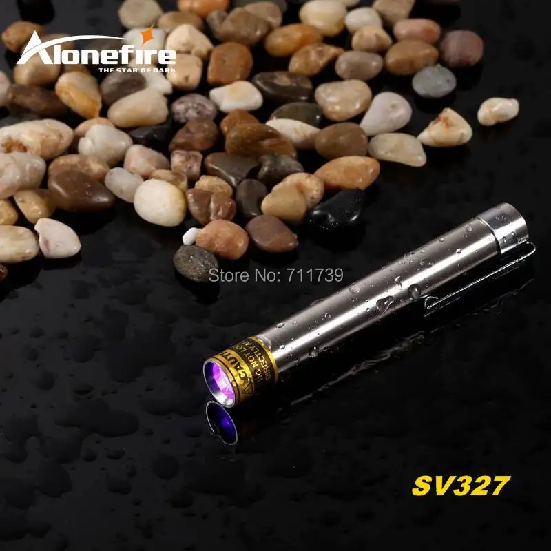 ALONEFIRE SV327 365nm UV нержавеющая сталь Портативный мини Ультрафиолетовый кошки собаки