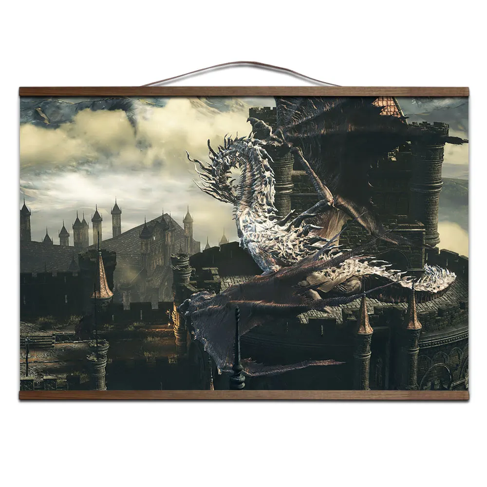 13 Dark Souls 2 3 плакат для HD холст декоративные постеры живопись с твердой древесины Висячие свиток - Цвет: 13