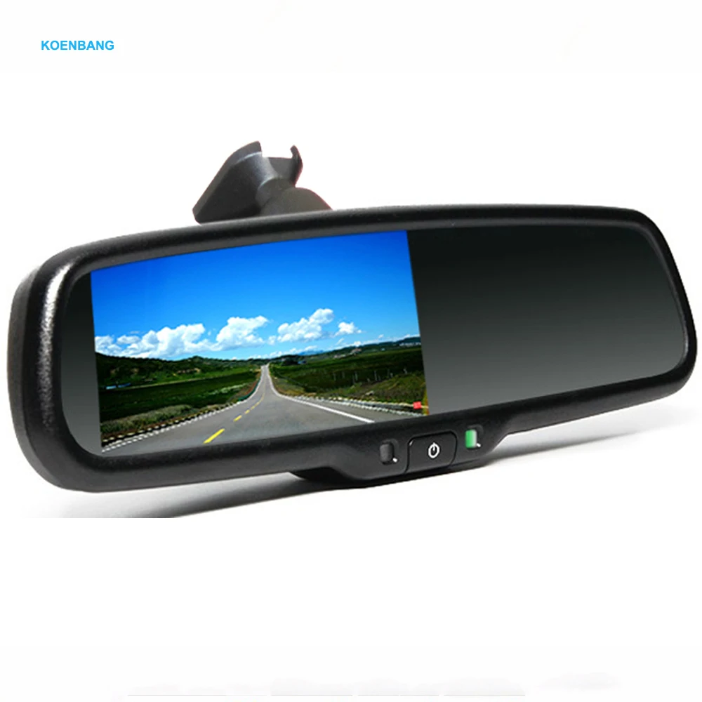 4 3 "TFT lcd Видео зеркало заднего вида автомобиля 1000cd/m2 монитор камера парковки