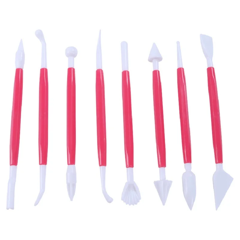 8 шт./компл. набор пластиковых инструментов для мастики украшения тортов резьбы