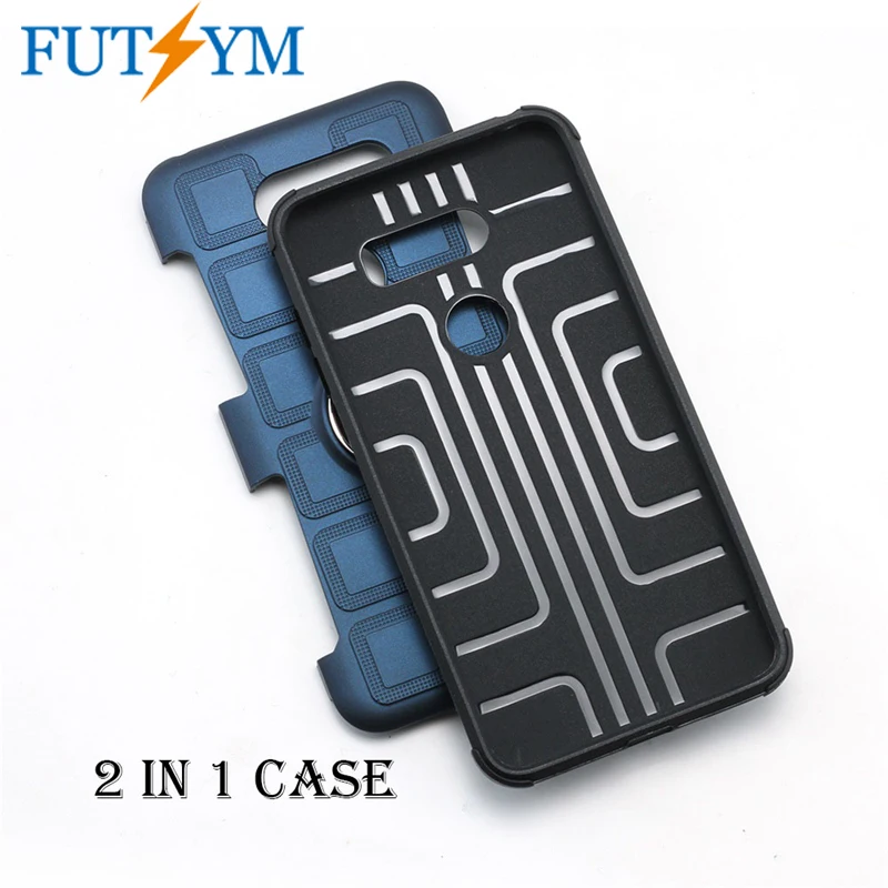 Luxury Shockproof With Finger Ring Kickstand Hard PC Back Cover Case for LG V30 2 in 1 Magnetic Car Mount Capa Fundas Coque |