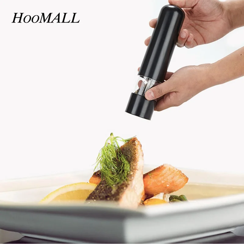 Hoomall электрическая автоматическая трав специй мельница для соли и перца
