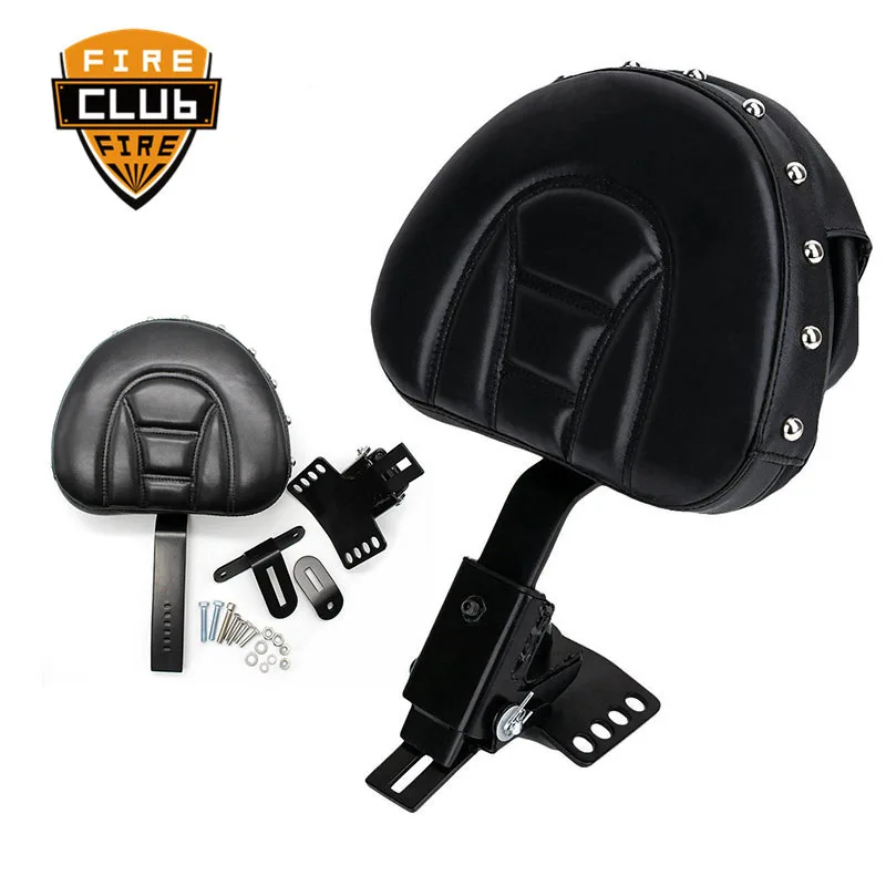 

Motorcycle Adjustable New Plug In Driver Rider Seat Backrest Kit For Harley Touring Electra Road Street Glide Road King 97-15