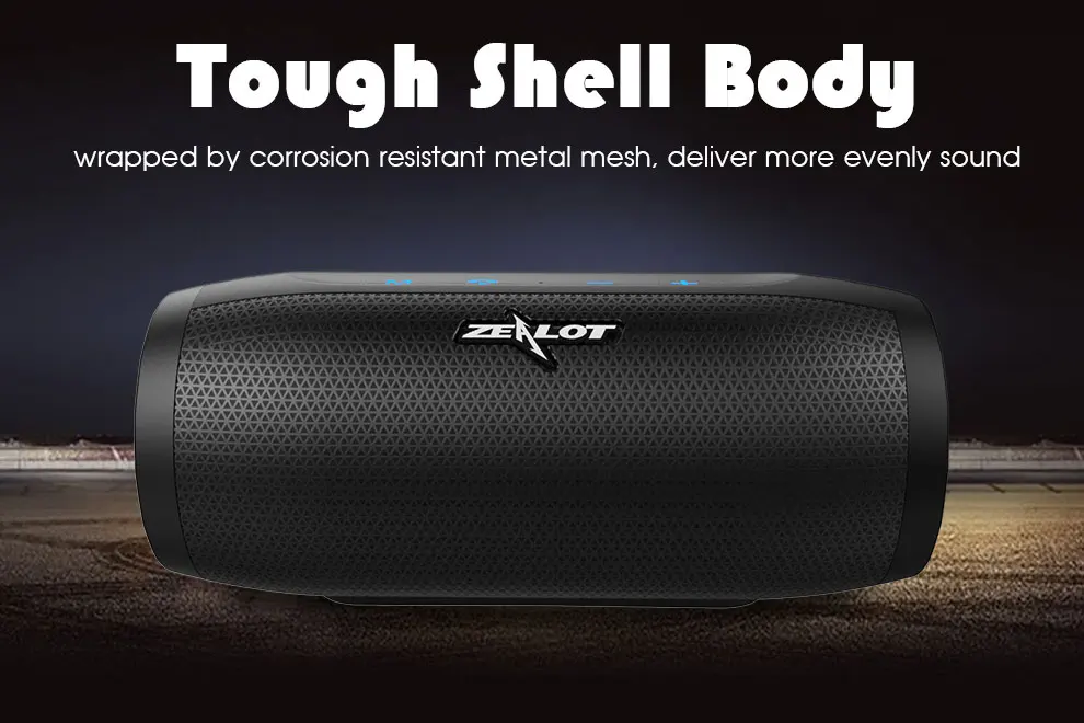 ZEALOT S16 беспроводной динамик Bluetooth Портативный 3D стерео звук открытый сабвуфер MP3 плеер поддерживает TF приложение микрофон