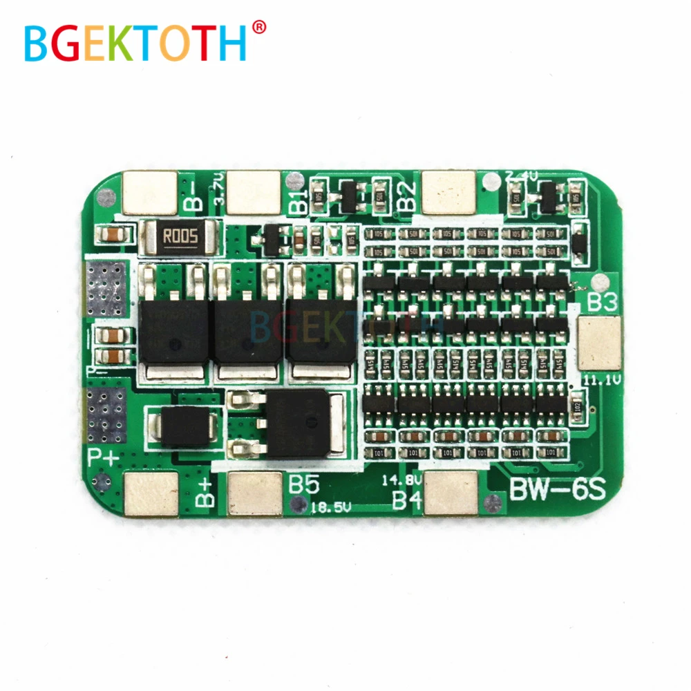 6S 15A 24V PCB плата защиты BMS для 6 модулей литий ионных и литиевых батарей 18650|Детали
