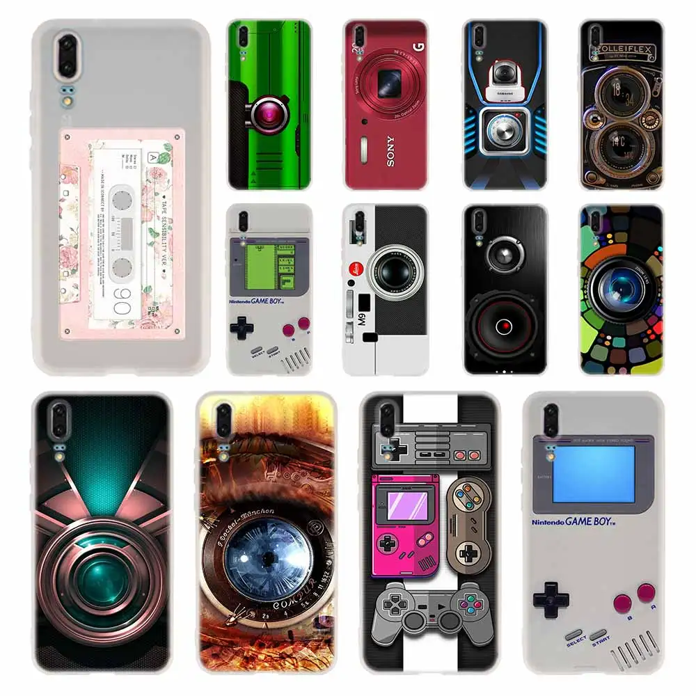 Винтажный чехол MLLSE для камеры Gameboy силиконовый мягкий из ТПУ Huawei P30 P40 P20 Pro P10 P9 Lite P