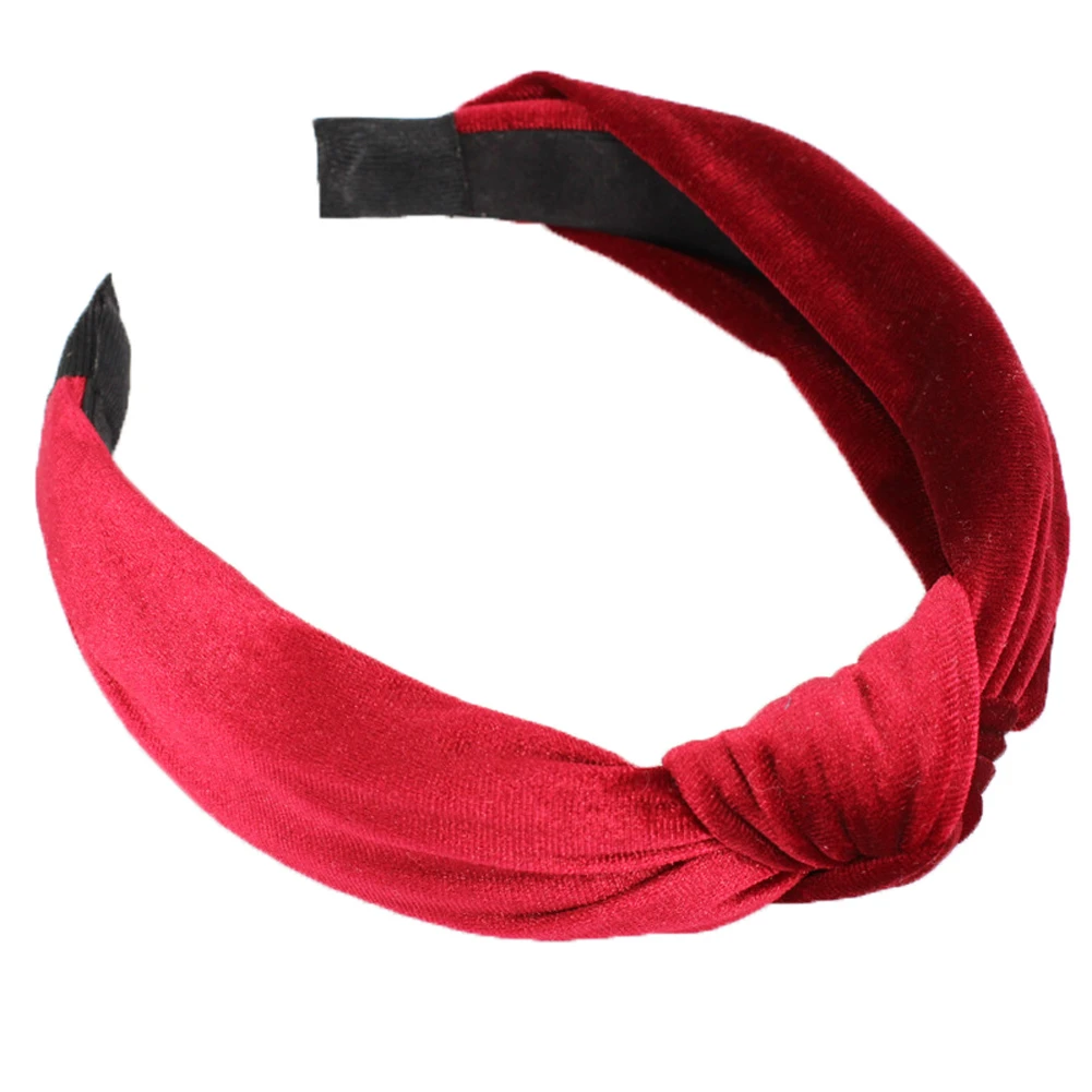 

Fashion Korean Velvet Knotted Headband Stretchy Plastic Hair Bands Girls Women Twist Soft Hair Hoop Hair Accessories Headwrap