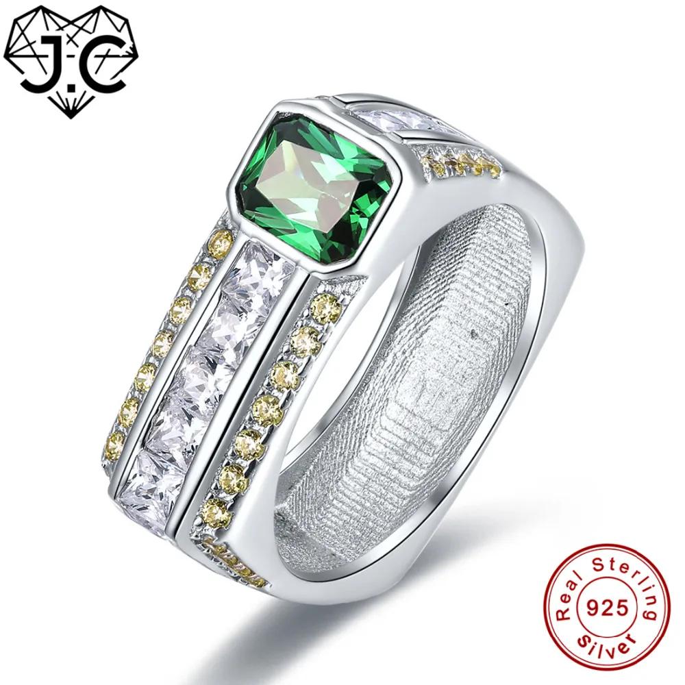Мужское и женское кольцо из серебра 925 пробы с аметистом изумрудом|ring size|ring size 7fine