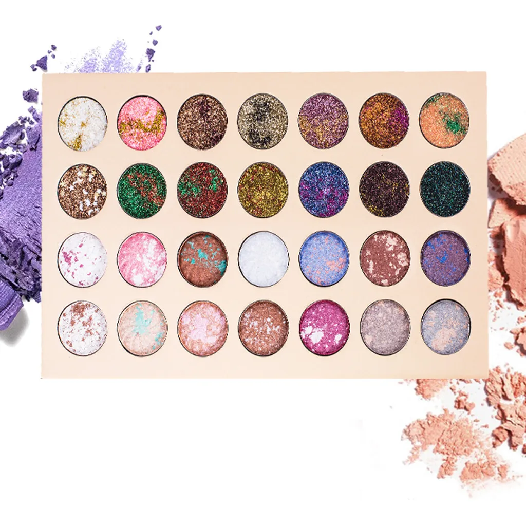 28 цветов мерцающие матовые тени для век Палитра Профессиональные Тени