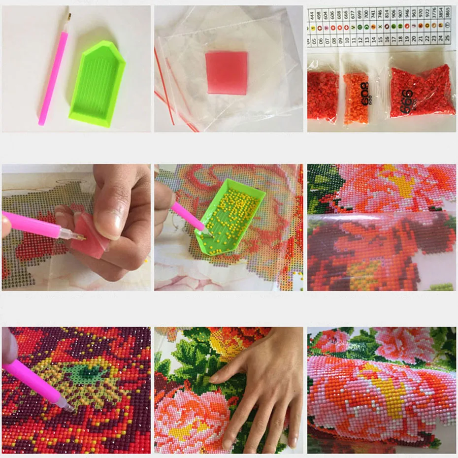 OUYIJIA Monet 5D DIY пейзаж Медвежья цветок масляная живопись Алмазная вышивка картина