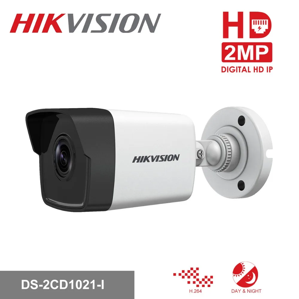 HIK 1080 P безопасности Камера открытый DS-2CD1021-I 2MP CMOS пуля IP CCTV камера Камера с дневной и ночной версия IP67 без слот для карты SD