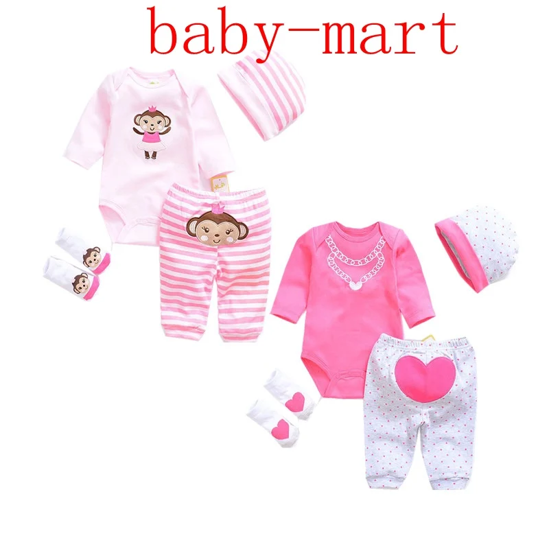 4 шт. детский хлопковый костюм с длинным рукавом котом/динозавром|suits newborn|baby