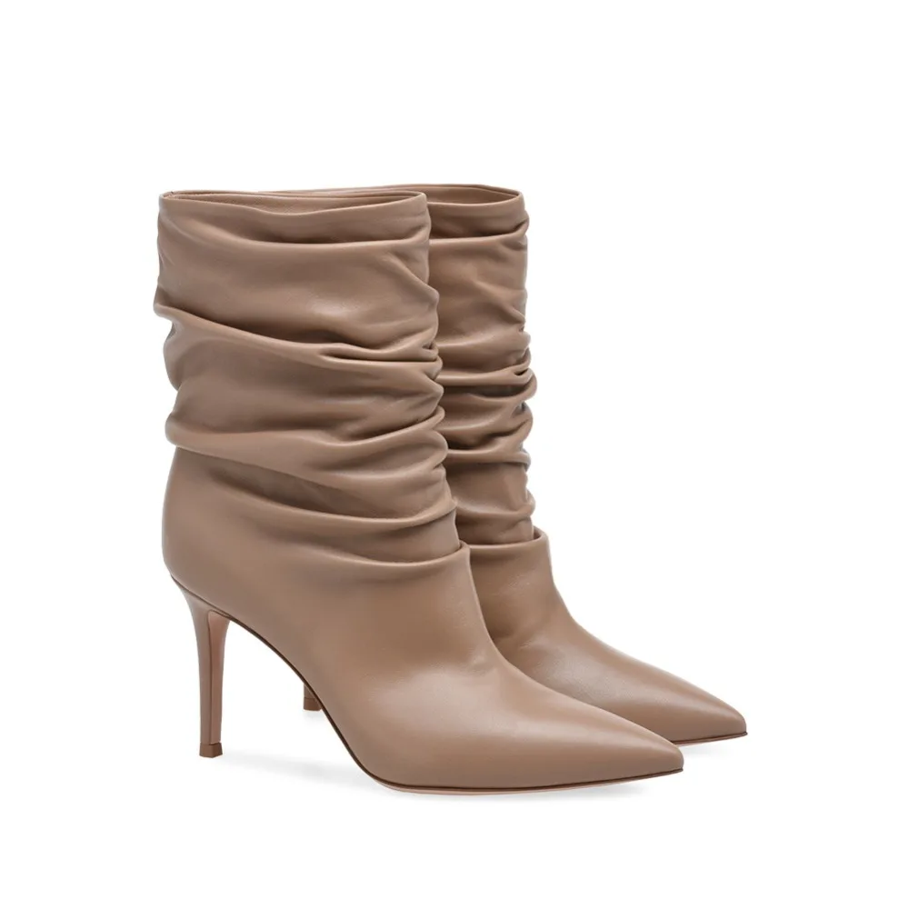 Брендовые женские ботинки на высоком каблуке сезон осень-зима Модные ботильоны