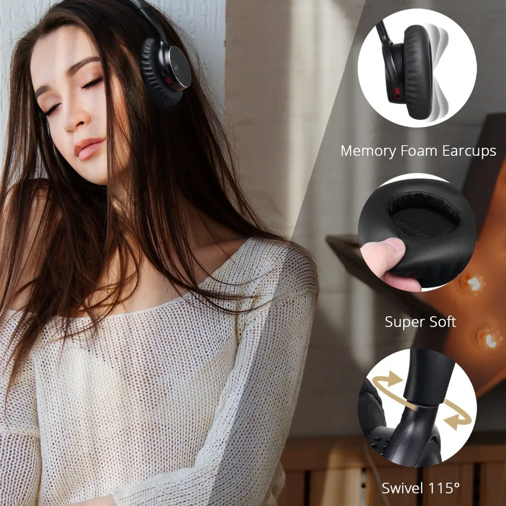 Ideausa V203 CVC Шум отмена Foladable Беспроводной Bluetooth наушники с микрофоном aptX HiFi Звук