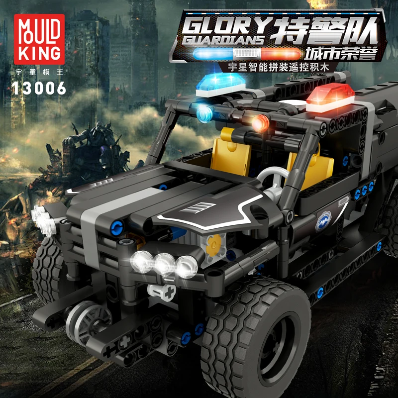 Форма King Technic 13006 Rc строительные полицейские блоки van Glory Guardians Электрический suzuki