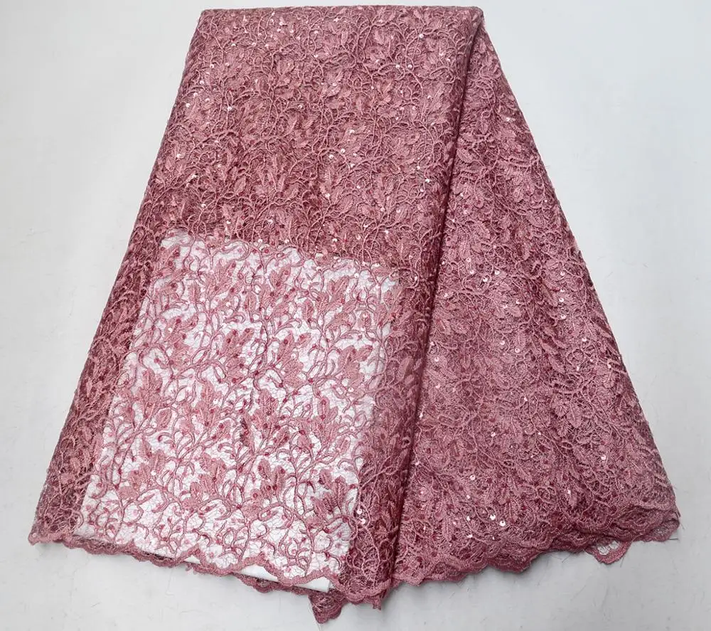 

Latest African Lace Fabric 2019 High Quality African French Net Laces With Sequins Embroidery Tulle Lace For Dresses