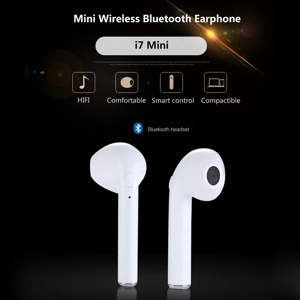 i7 Mini Wireless Bluetooth Earphone for Andriod iPhone listen to music phone call sport stereo earbud earset with charging box |
