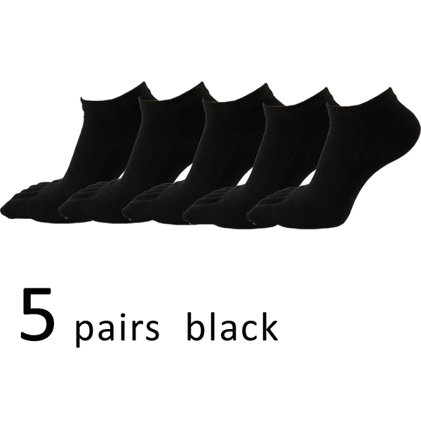 Черный VERIDICAL хлопковые носки с пальцами для женщин и девочек; 5 пар/лот; носки с пятью пальцами; calcetines harajuku; носки до щиколотки; хорошее качество - Цвет: Черный