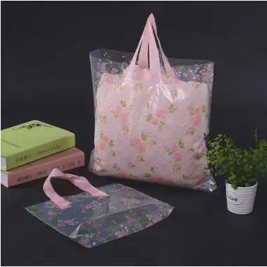 12Pcs Large Plastic Bags Clothing Boutique Gift Packaging Shopping Bag With Handle Party Candy | Дом и сад