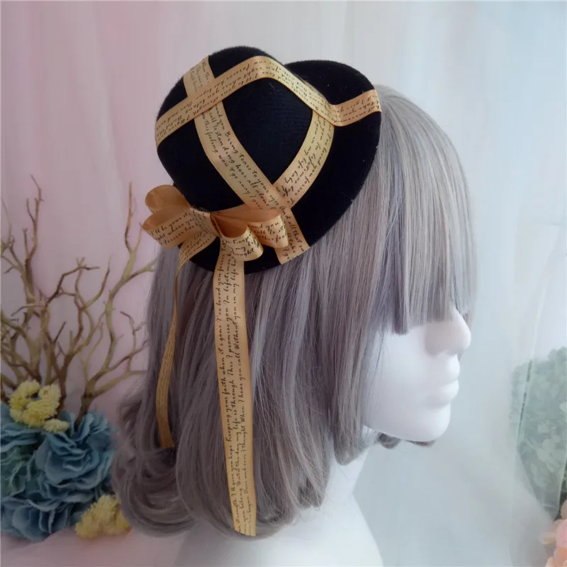 champagne Diy ремесло гей мужчины в британском английская Кепка лента маленькая шляпа Лолита Мягкая сестра японский кто два юаня - Цвет: champagne
