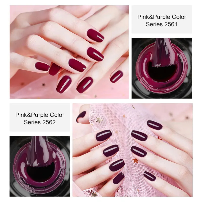 ROSALIND 7 мл Гель лак для ногтей благородного фиолетового цвета серии Soak off UV