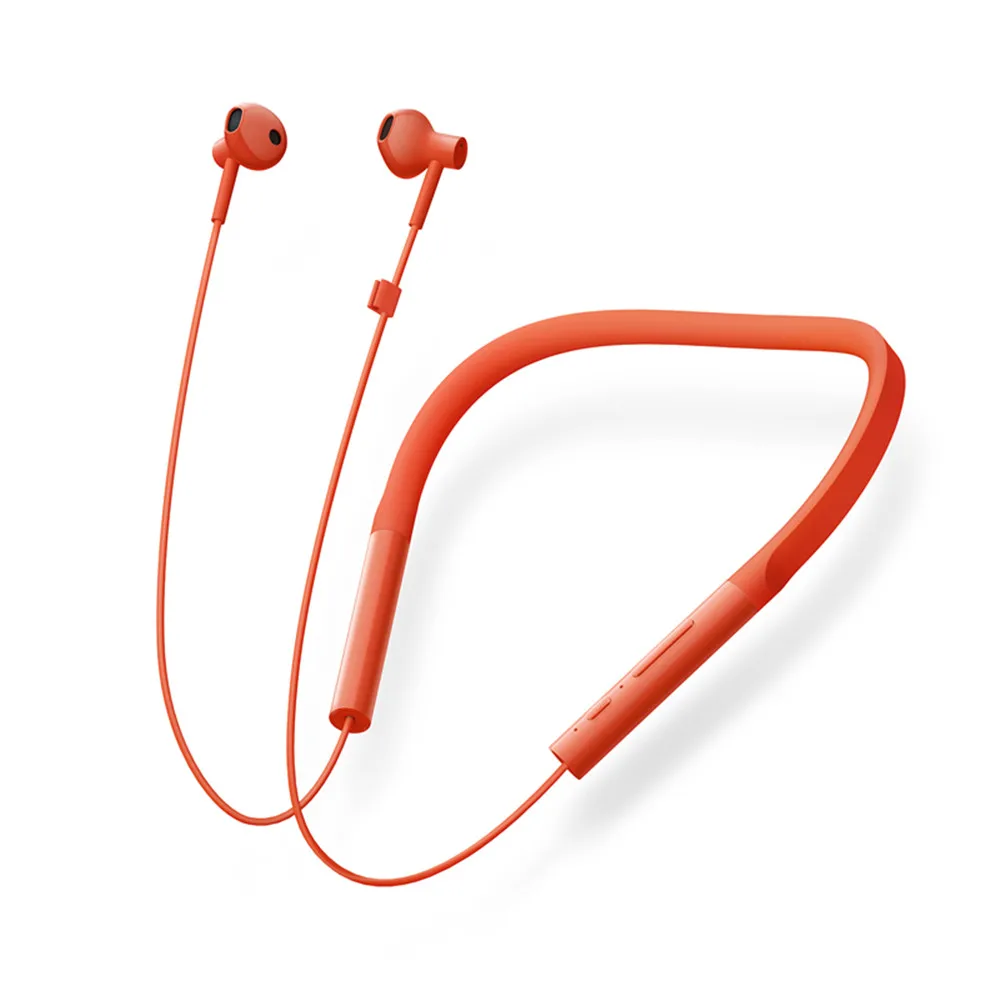 Оригинальные Xiaomi Bluetooth наушники с шейным воротником молодежное издание спортивная беспроводная Bluetooth гарнитура с микрофоном наушники - Цвет: Orange