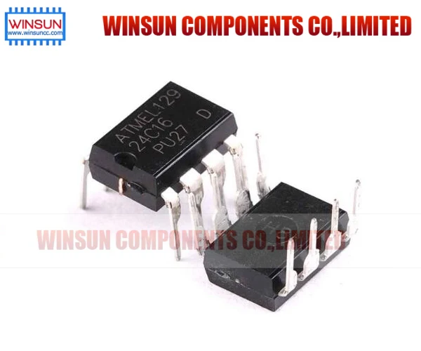 200 шт. AT24C16 DIP 24C16 DIP8 PU27 8 оригинальный IC|Соединители| |