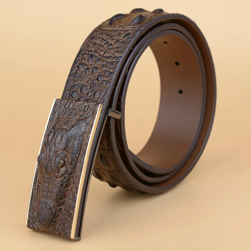 Ремень мужской из коровьей кожи с гладкой пряжкой 110 130 см|smooth buckle belt|belt for menfashion belts